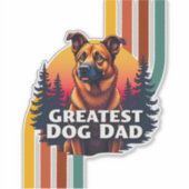 Grootste hond papa sticker (Voorkant)