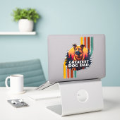 Grootste hond papa sticker (Laptop op bureau)