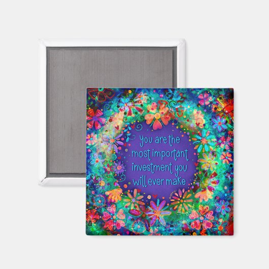 Grootste investering stimuleren van  bloemplezier magneet (Voorkant / Achterkant)