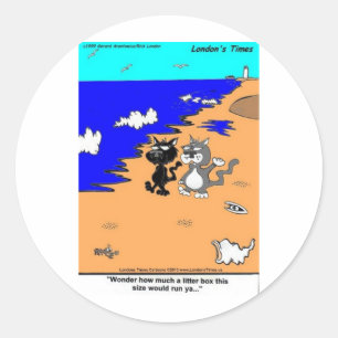 Grootste kleine box ter wereld grappige geschenken ronde sticker