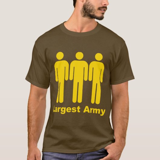 Grootste legergeel t-shirt (Voorkant)
