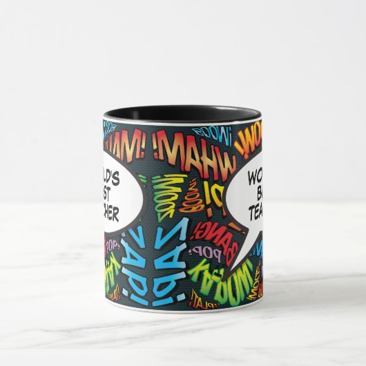 Grootste leraar Fun Retro Comic Book Pop Art Mok (Midden)