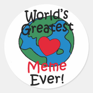 Grootste Meme Hart ter Wereld Ronde Sticker