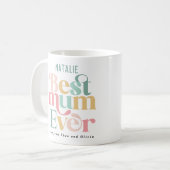 Grootste Mum multi foto elegant stijlvol Koffiemok (Voorkant links)