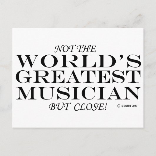 Grootste muzikant Close Briefkaart (Voorkant)