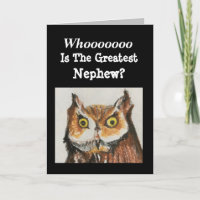 Grootste neef verjaardag Funny Uil Wildlife