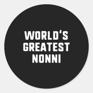 Grootste nonni grappige familie ter wereld Grootst Ronde Sticker
