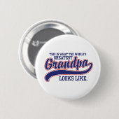 Grootste opa ter wereld ronde button 5,7 cm (Voorkant /achterkant)