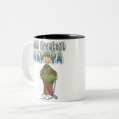 Grootste opa van Golfwereld Tweekleurige Koffiemok (Voorkant links)