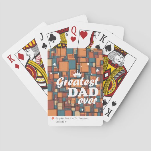 "Grootste papa ooit" Aangepaste afdruk Pokerkaarten (Achterkant)