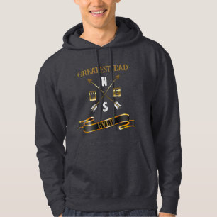 Grootste papa ooit zwart en goud print hoodie