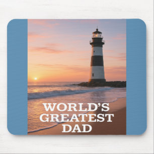 Grootste papa ter wereld – Coastal Sunrise Edition Muismat