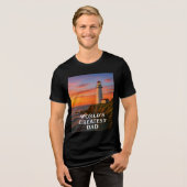 Grootste papa ter wereld - Lighthouse Edition Tri-Blend Shirt (Voorkant volledig)