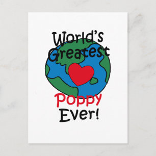 Grootste Papaverhart ter Wereld Briefkaart