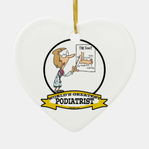 GROOTSTE PODIATRIST VROUWEN CARTOON KERAMISCH ORNAMENT