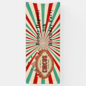 Grootste Show op Earth Circus Kids Verjaardagsfees Spandoek (Verticaal)