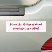 "Grootste ter Wereld" bumpersticker (Op auto)