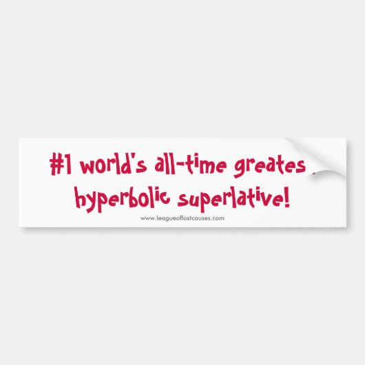 "Grootste ter Wereld" bumpersticker (Voorkant)