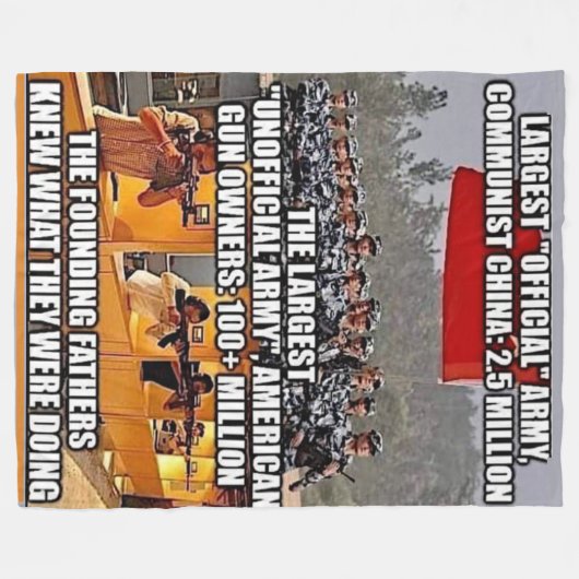 GROOTSTE "UNOFFICAL" ARMY FLEECE DEKEN (Voorkant (Horizontaal))