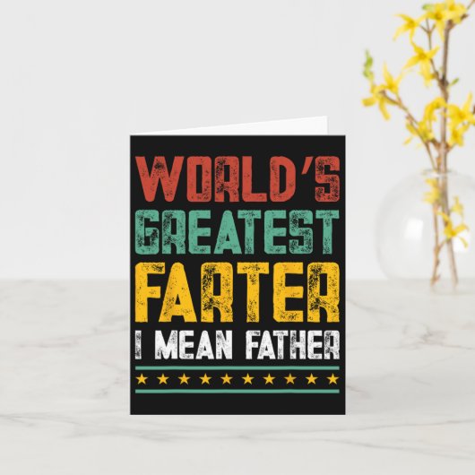 Grootste vader bedoel ik Vaders Dag Papa Funn Kaart (Gele Bloem)