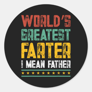 Grootste vader bedoel ik Vaders Dag Papa Funn Ronde Sticker