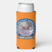 Grootste vader van de wereld Foto oranje blauw (Seltzer Voorkant)