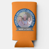 Grootste vader van de wereld Foto oranje blauw (Achterkant)