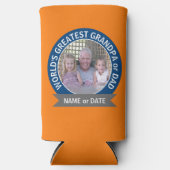 Grootste vader van de wereld Foto oranje blauw (Voorkant)