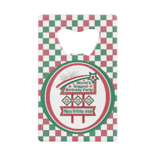 Grootste verjaardagsfeesttent ter wereld kredietkaart flessenopener