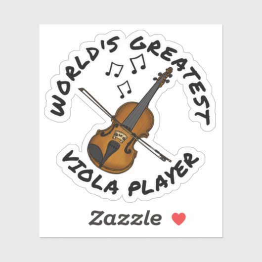 Grootste violist ter wereld, grappig violist sticker (Vel)