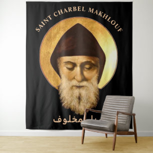 Grootste wandtapijt van de St. Charbelkerk Wandkleed