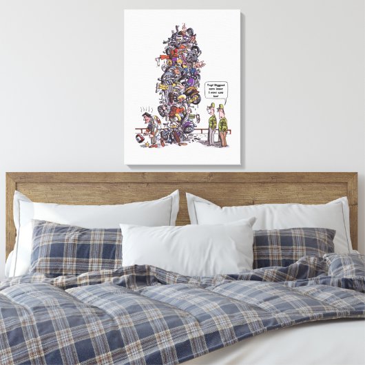 Grootste witte dovasafdruk van Loser Canvas Afdruk (Insitu (Slaapkamer))