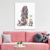 Grootste witte dovasafdruk van Loser Canvas Afdruk (Insitu (Woonkamer))