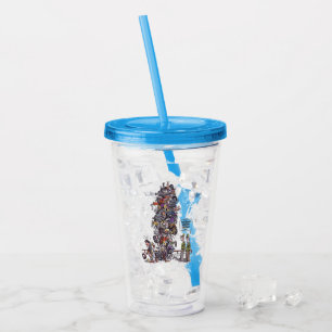 Grootste zere losser blauwe acryltumbler acryl drinkbeker