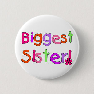 Grootste zuster T-shirts en cadeautjes Ronde Button 5,7 Cm