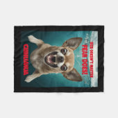 Grootte doet het niet ... angst doet! Sticker Fleece Deken (Voorkant (Horizontaal))