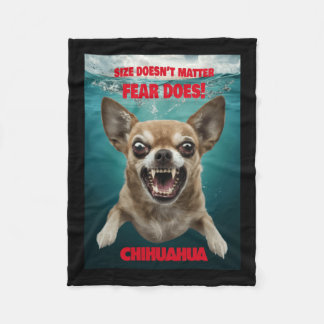 Grootte doet het niet ... angst doet! Sticker Fleece Deken