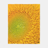 Grootte Geel Zon Bloemcentrum Afbeelding Gedrukt Fleece Deken (Voorkant)