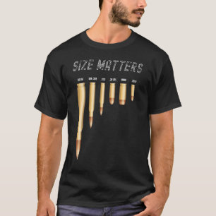 Grootte komt kogels 2 aan t-shirt