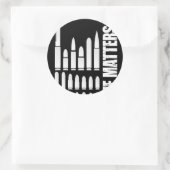 Grootte Matters Munitie Kogelmaten Ronde Sticker (Tas)