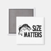 Grootte telt. Grappig Gevist design Magneet (Voorkant / Achterkant)