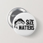 Grootte telt. Grappig Gevist design Ronde Button 5,7 Cm (Voorkant /achterkant)