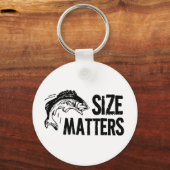 Grootte telt. Grappig Gevist design Sleutelhanger (Voorkant)