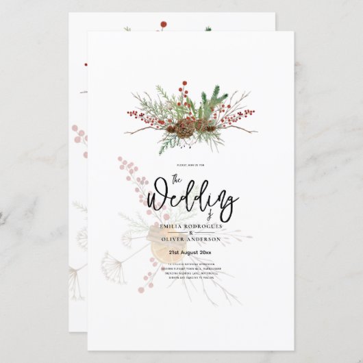 Grootte voor gebruik als een evite (Voorkant / Achterkant)