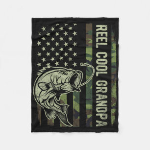 Grootvader camouflage Amerikaanse vlag vaders echt Fleece Deken
