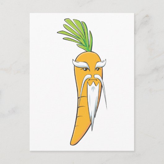 Grootvader Carrot Vegetable Briefkaart (Voorkant)