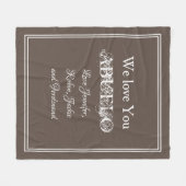 Grootvader Douane Grootkinderen Names Love You ABU Fleece Deken (Voorkant (Horizontaal))
