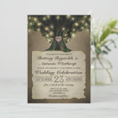  grootvader eikenboom huwelijksuitnodigingen kaart (Staand voorkant)