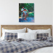 Grootvader en kind 2010 canvas afdruk (Insitu (Slaapkamer))