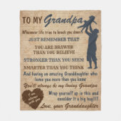 Grootvader Gift van kleindochter Retro Grandpa Fleece Deken (Voorkant)